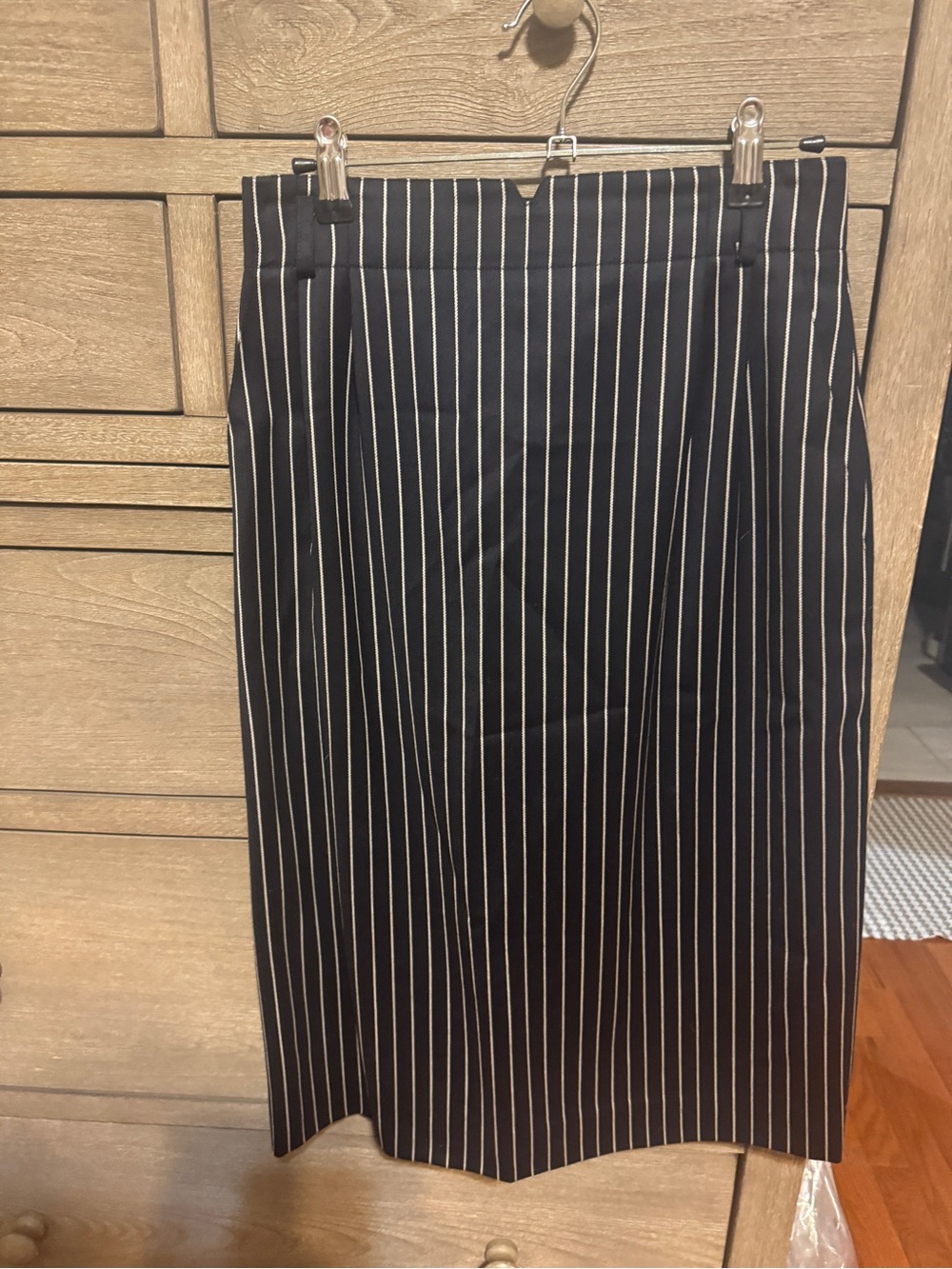 Vintage Escada by Margaretha Ley Black Pinstripe Wool Cashmere